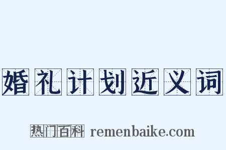 婚礼计划近义词是什么意思的图片